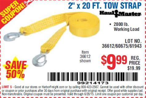 harbor freight tow strap coupon